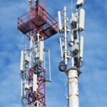 Two cellular base station tower
